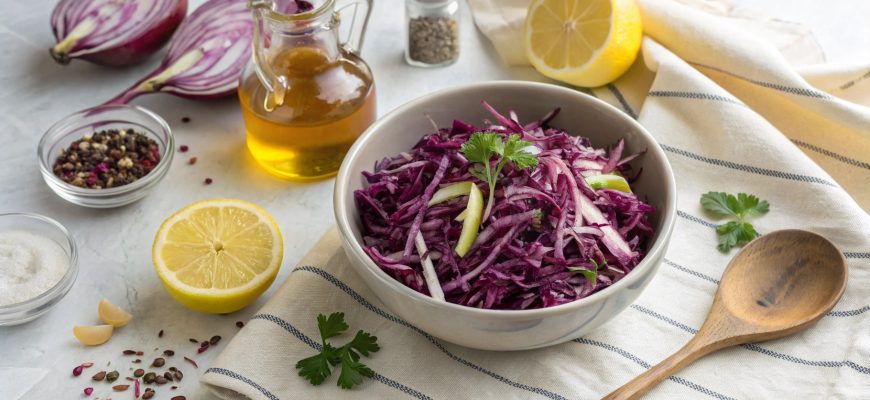 Lilakáposzta saláta recept